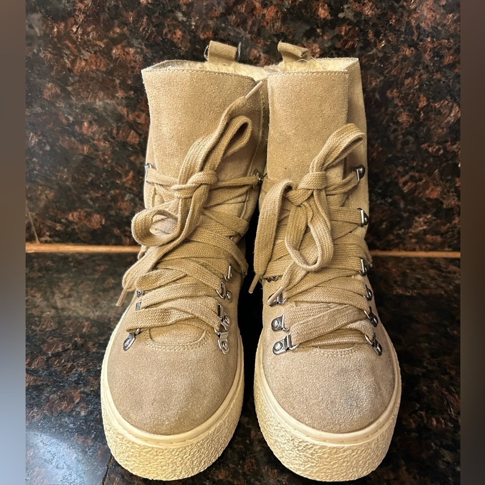 J/Slides Nyc J Slides Leather Faux Fur Lined Bolt… - image 3